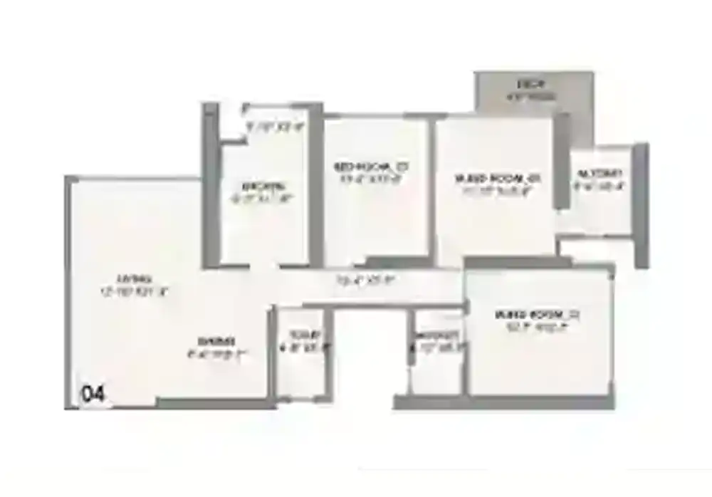 3 BHK 1145 SQ.FT.